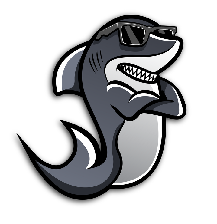 LawnMark Lawn Care Shark Mascot