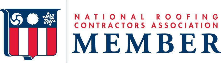 A logo for the national roofing contractors association