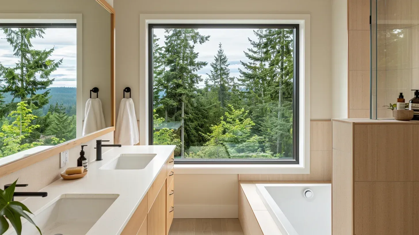 Vancouver BC bathroom renovation with waterproof vinyl flooring and new exhaust fan. Plumbing upgrades ensure efficiency. Ideal for moisture-prone bathroom spaces.
High-end bathroom remodel Vancouver using natural stone tile and integrated LED lighting. Custom vanity installation maximizes storage. Executed by award-winning bathroom contractors.
Bathroom renovation Vancouver with double sink vanity and under-cabinet lighting. Frameless glass enclosure improves space perception. Professional installation across Greater Vancouver.
Vancouver bathroom remodel project including plumbing and electrical upgrades. Code-compliant GFCI outlets installed. Designed for long-term durability and safety.
Condo bathroom remodeling Vancouver BC with floating vanity and wall storage. Modern fixtures create sleek design. Built for strata-approved renovations.