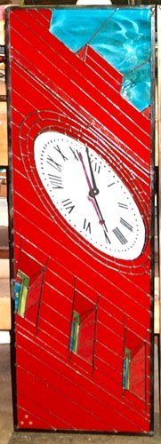 Tower Clock Design Glass Window — Cuyahoga Falls, OH — Leaded Glass Design