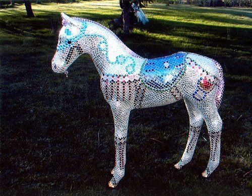 Horse Design Glass Window — Cuyahoga Falls, OH — Leaded Glass Design