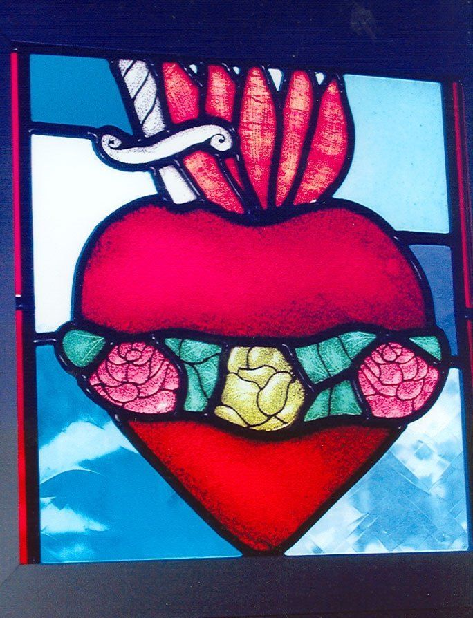 Heart Window Glass Design — Cuyahoga Falls, OH — Leaded Glass Design