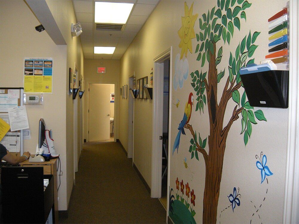 Pediatrics center hallway - Carrollton Pediatrics in Carrollton, TX