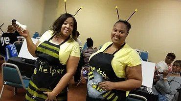 Two Girls With Apron — Los Angeles, CA — Paint Hive Studio