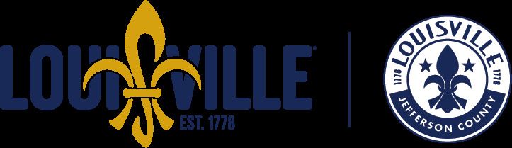 Louisville and Louisville Urban League logos in gold and white on a black background