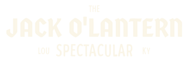 Pale gold title text reading “The Jack O’Lantern Spectacular” on a white background