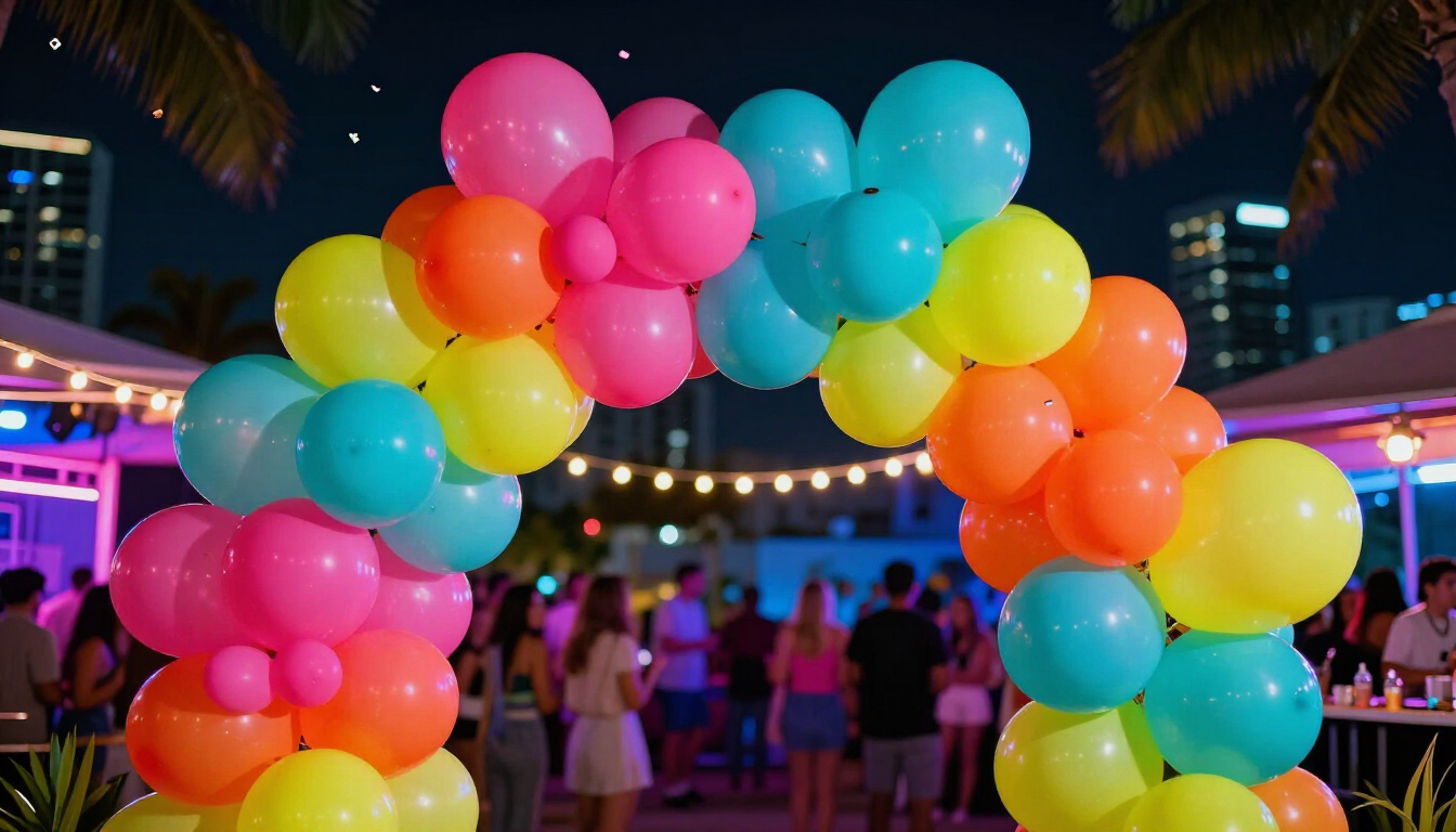Miami Neon Balloon Party
