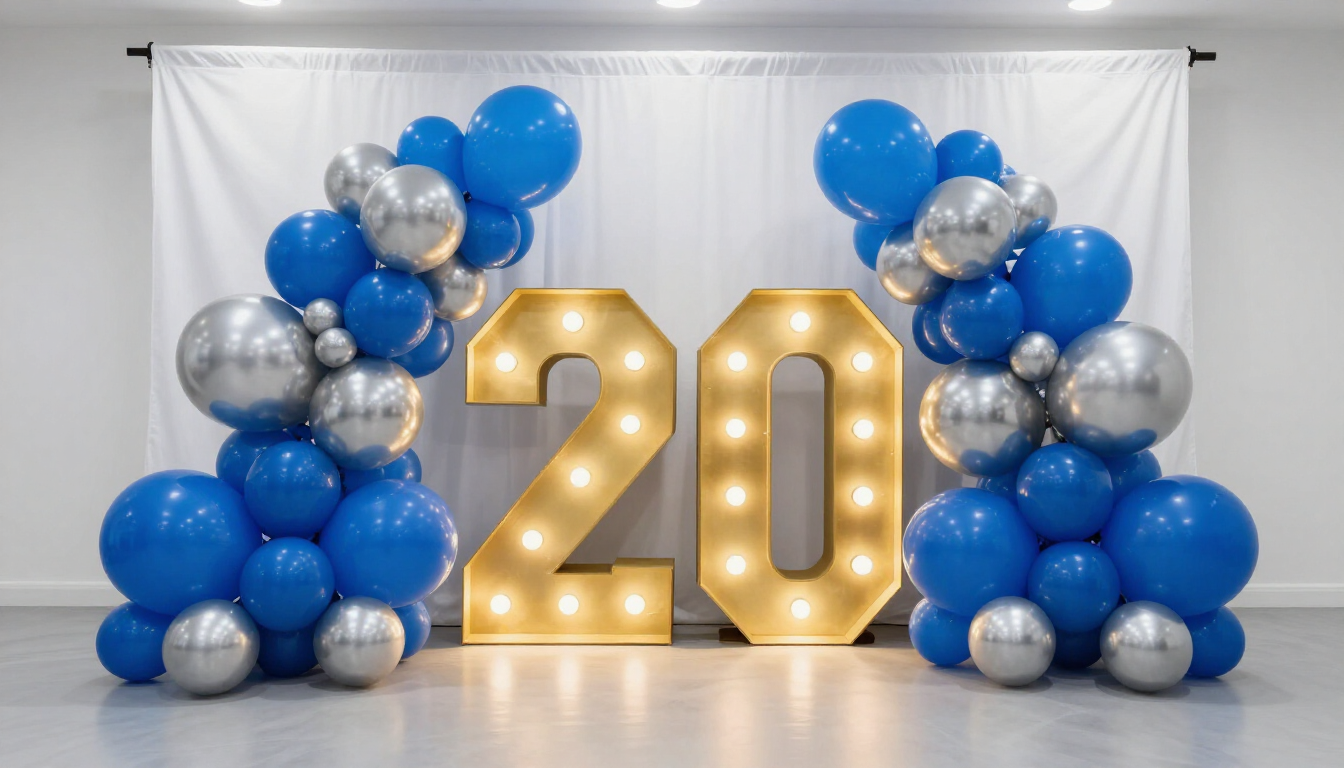 Marquee Numbers Backdrop