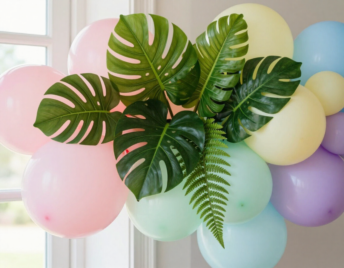 Organic Balloon Garland Close-up