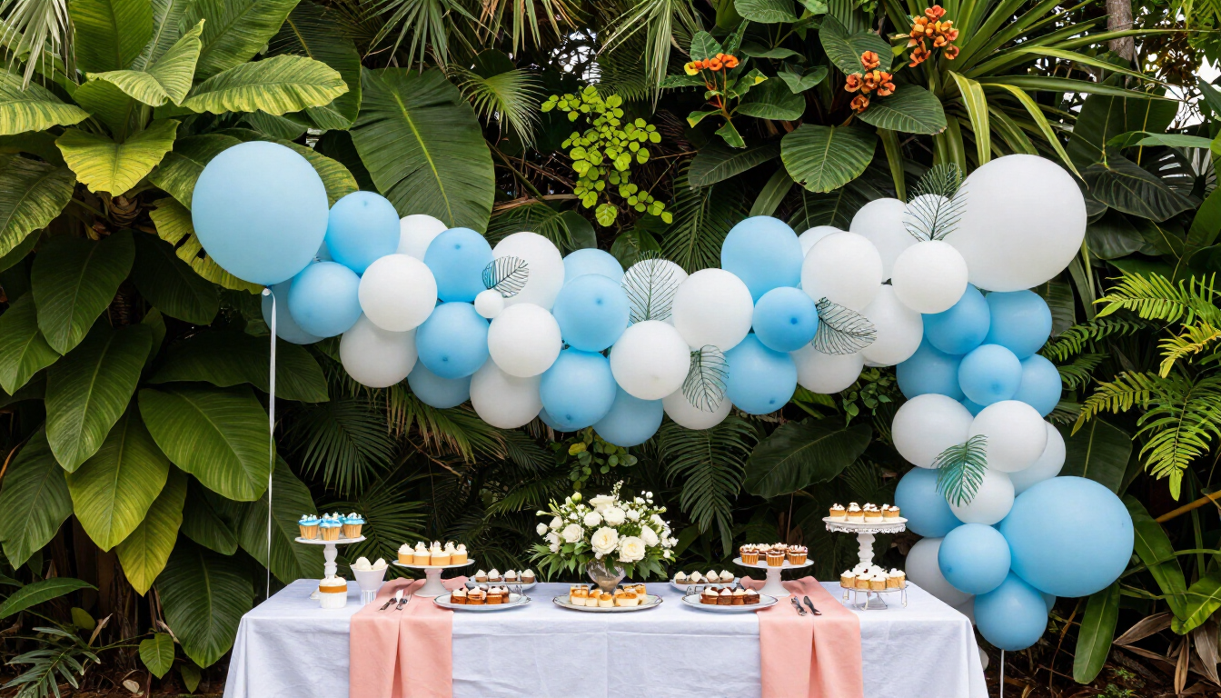 Stunning baby shower setup in Coral Gables