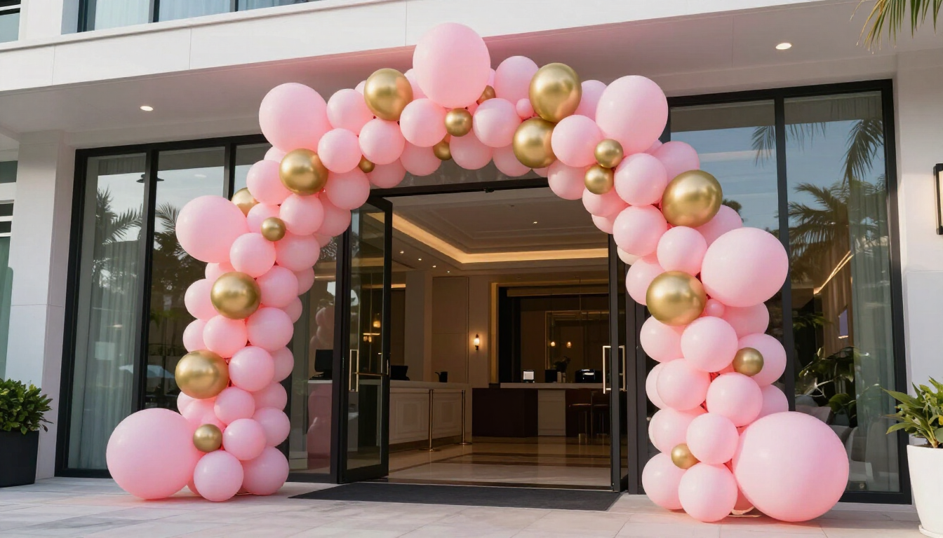 Baby shower balloon decor