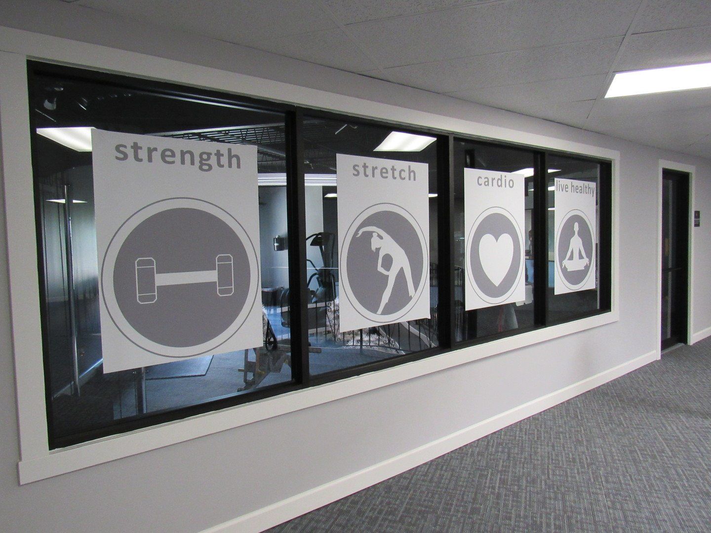 Window of community fitness center
