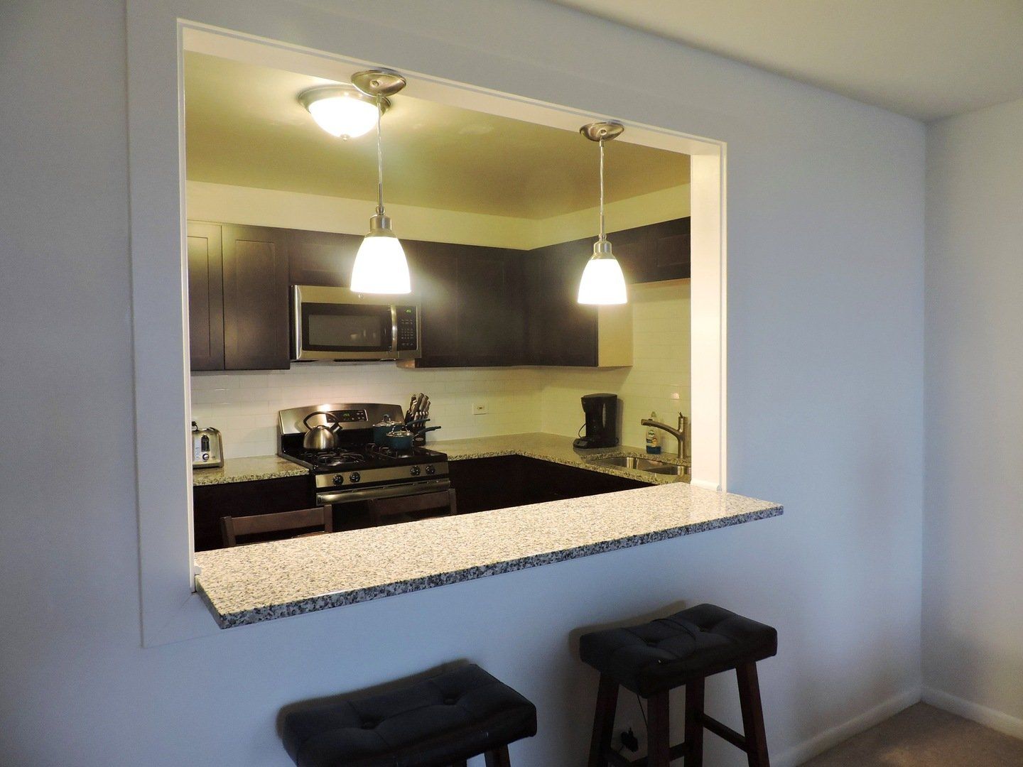 Dining area with look into kitchen