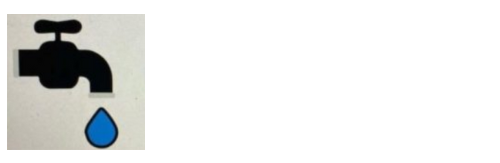 Symbol of a water faucet dripping water.