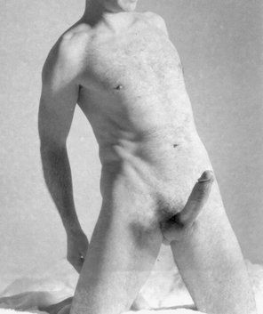 Well-endowed male life model