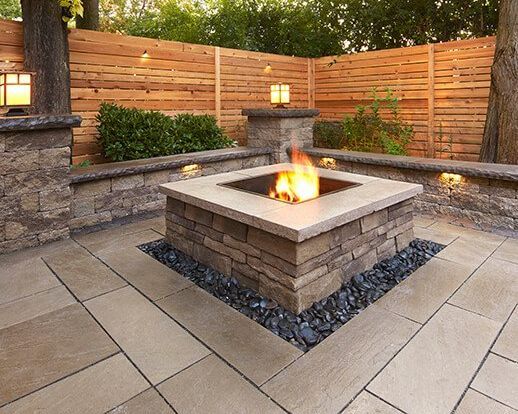 Backyard Firepit & Seating Completed by Third Space Design Build