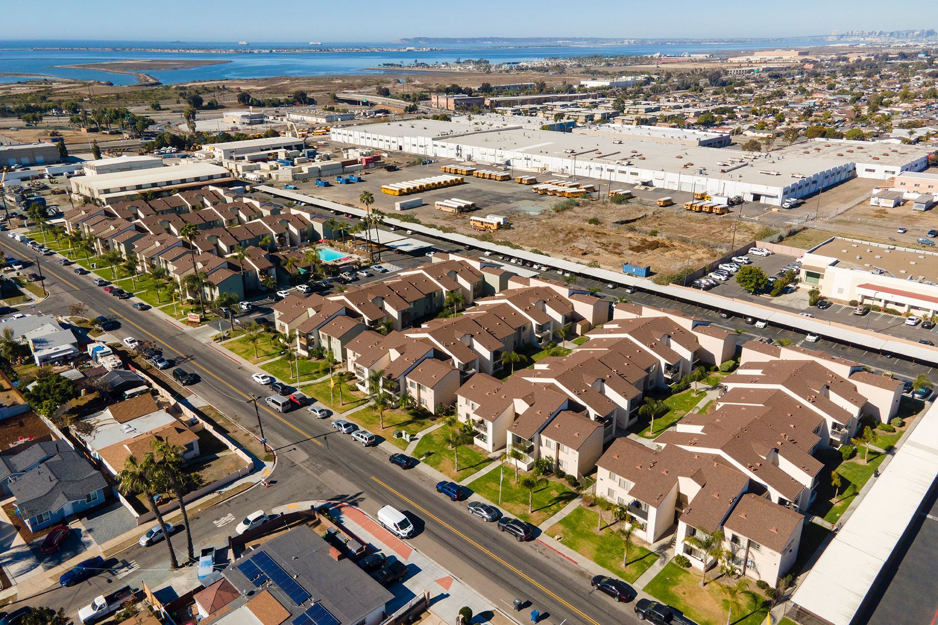 villa marina apartments aerial view