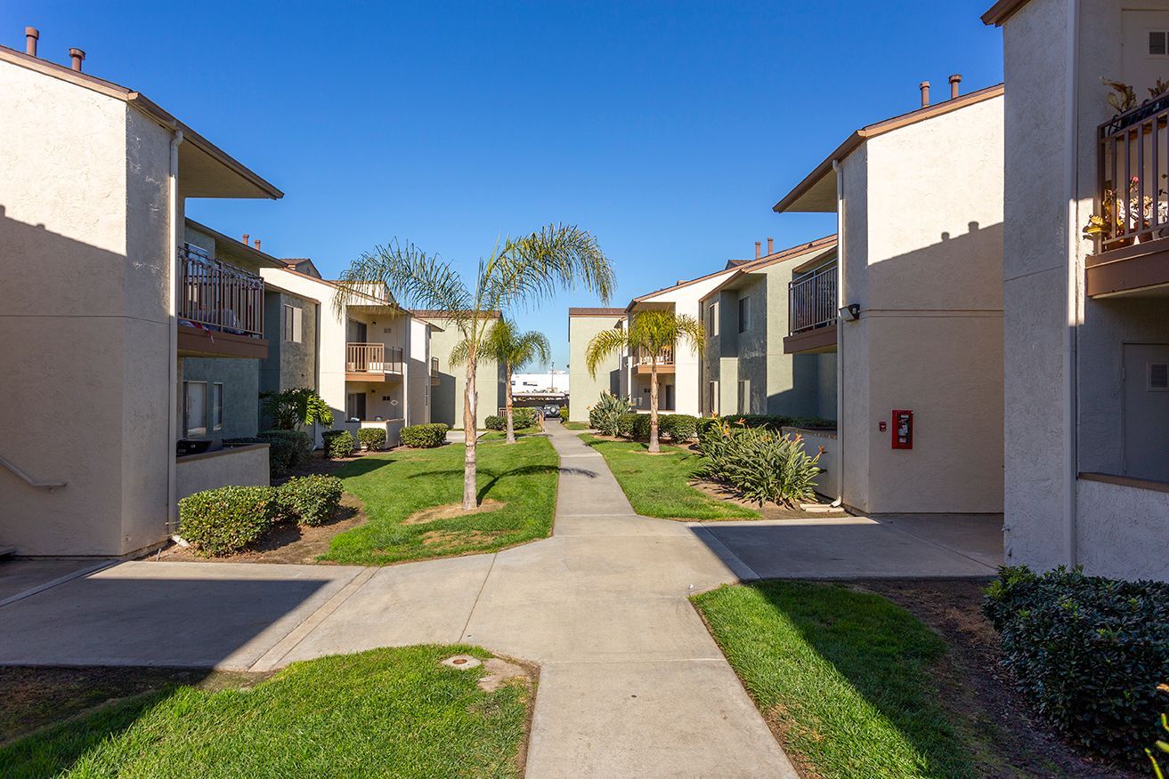 villa marina apartments walkway