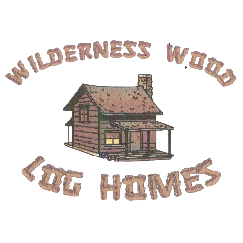 wilderness wood company orange and blue abstract house logo