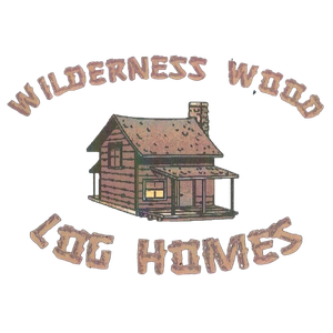 wilderness wood company orange and blue abstract house logo