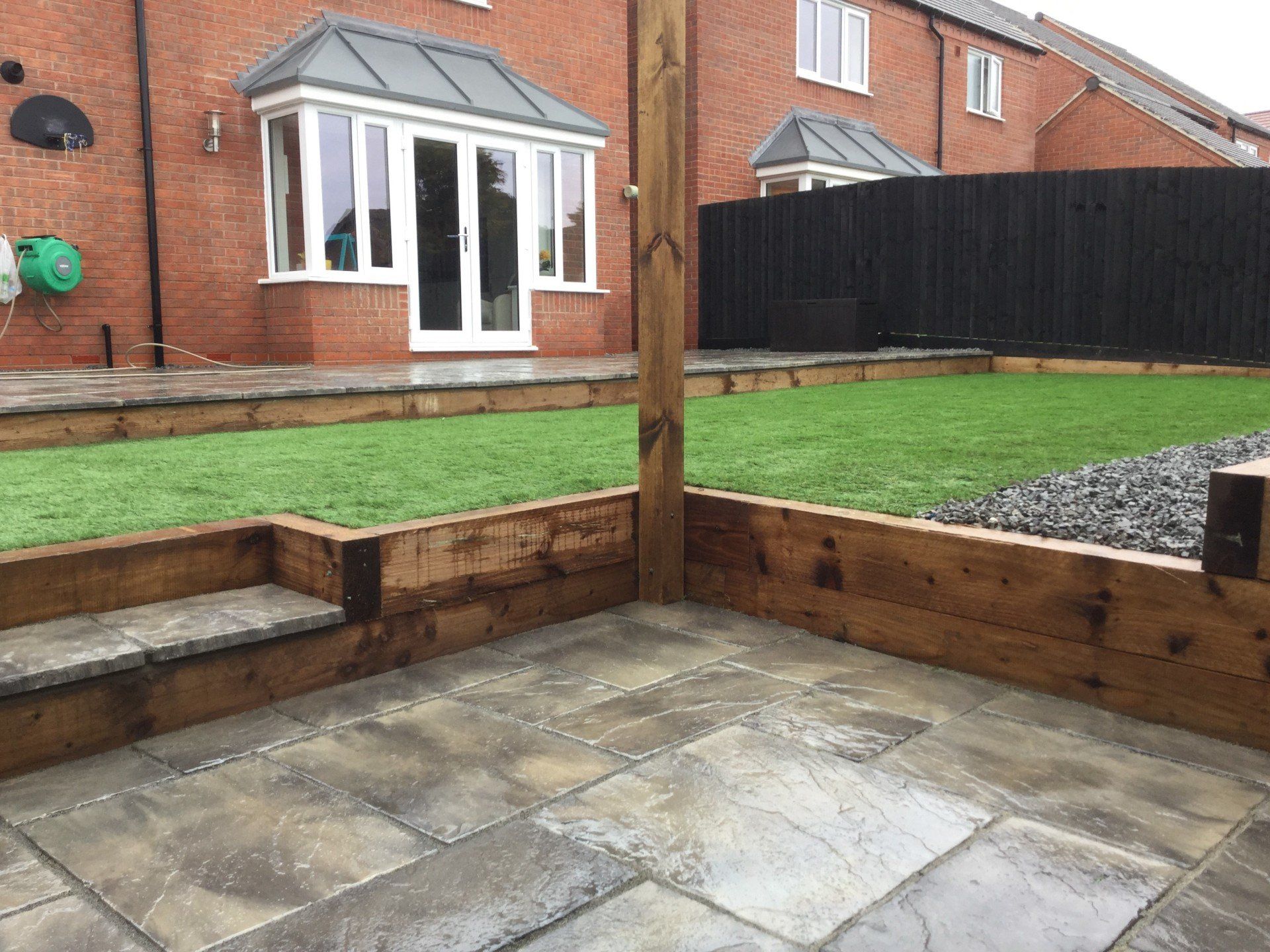 Turfing and garden walling