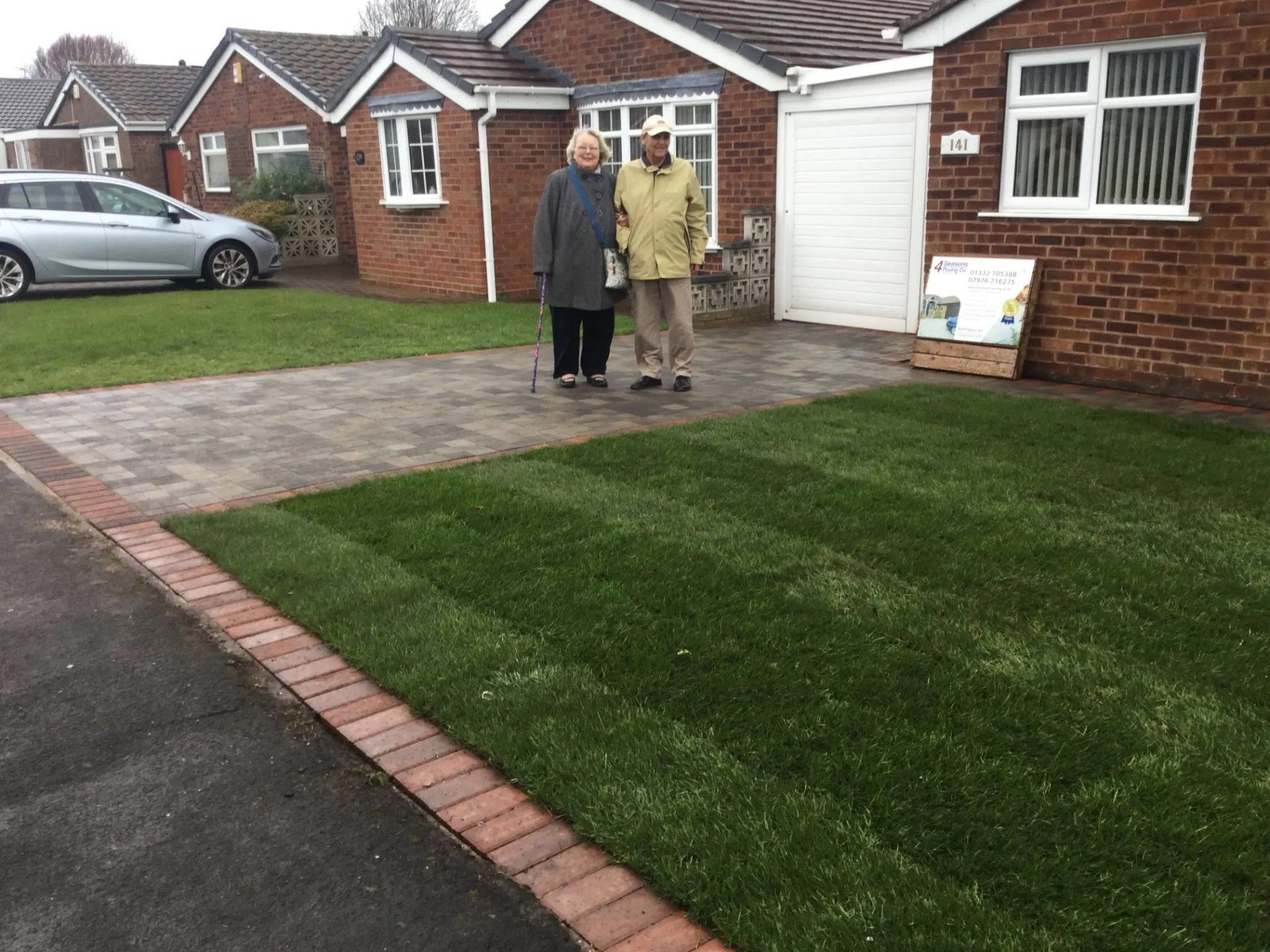 Driveway and turf