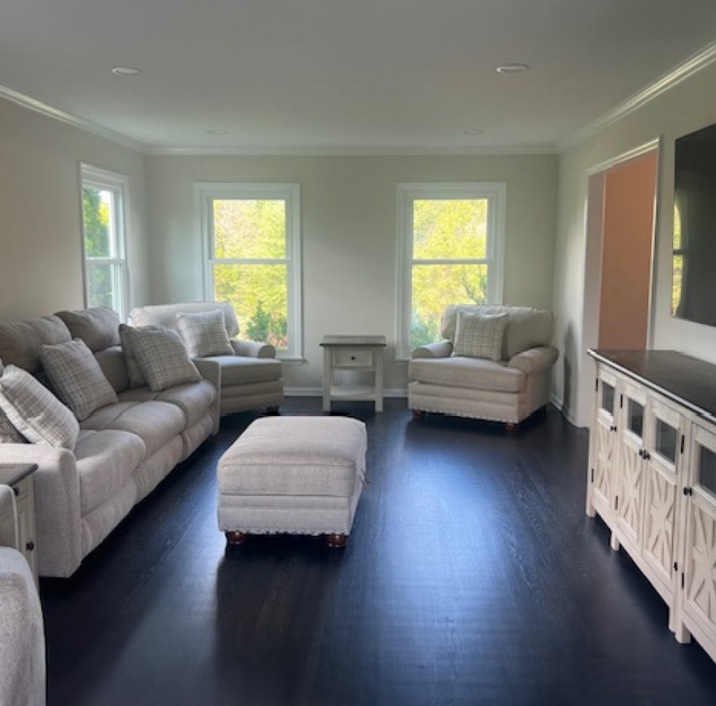 Living room renovation and flooring by Honey-Doo in Middlesex County NJ