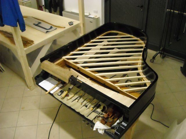 Pianoforte pronto per il restauro