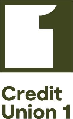 Credit Union 1 logo: white number