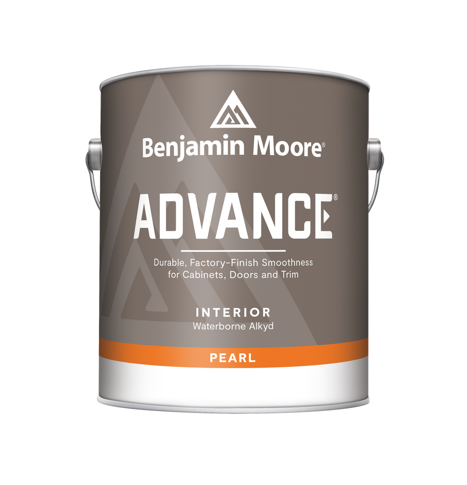 A can of benjamin moore advance interior paint in pearl