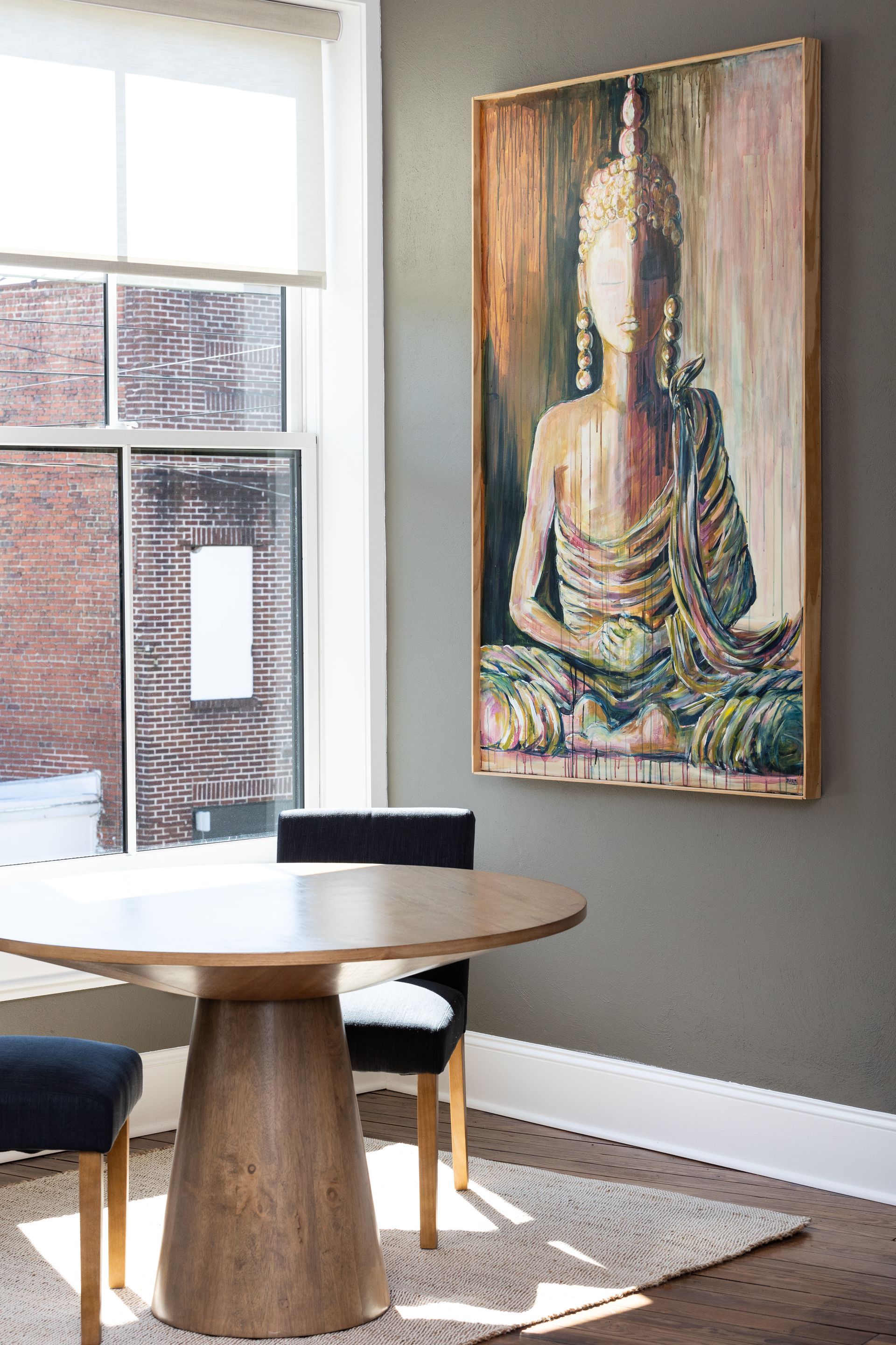 Table and Buddha painting