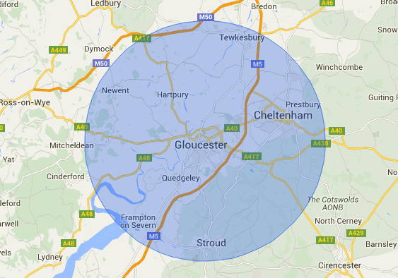 Gloucestershire map