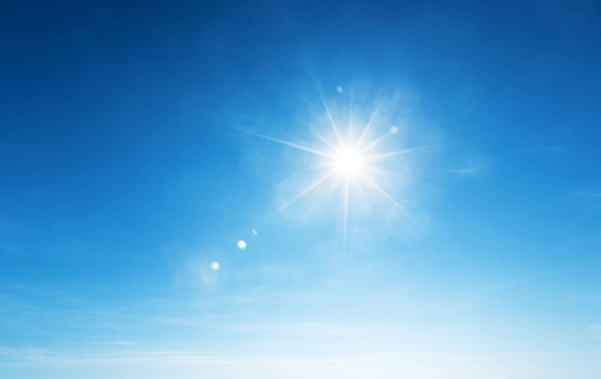 The sun in a clear blue sky during the day at The Ready Care Clinic near Harrodsburg, Kentucky (KY)