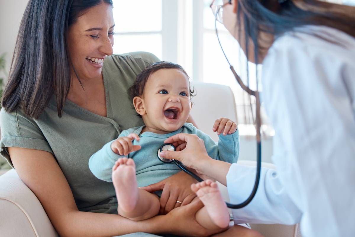 A child receiving a regular checkup with their parent near Danville and Harrodsburg, Kentucky (KY)