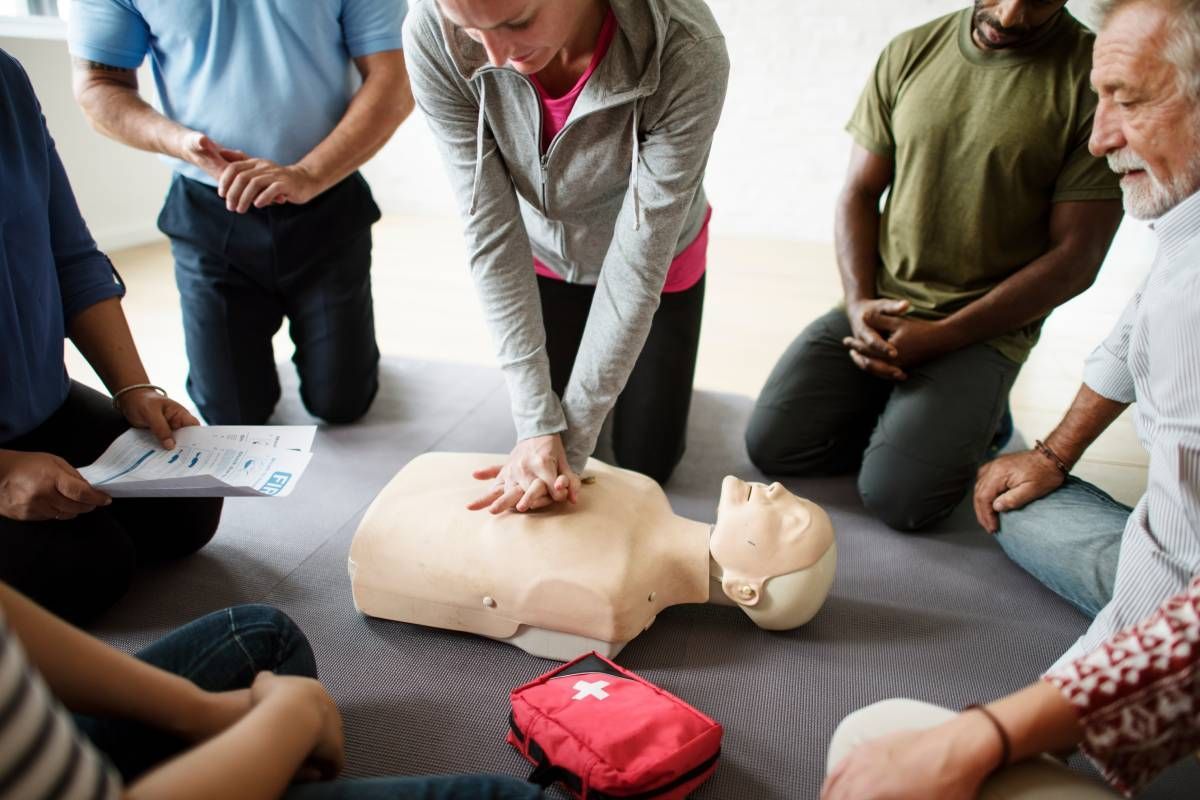 People attending a CPR class to learn how to do CPR effectively and earn their certification at The Ready Care Clinic near Harrodsburg, Kentucky