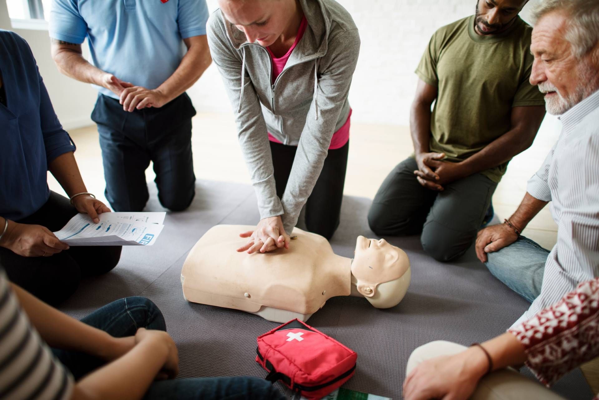 People attending a CPR class to learn how to do CPR effectively and earn their certification at The 