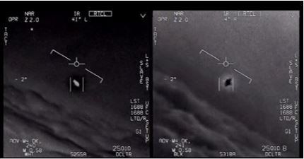 Pilot David Fravor viewed the UFO from his FA-18 aircraft until it darted away at an unknown speed and disappeared.