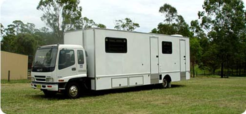 Commercial truck side view