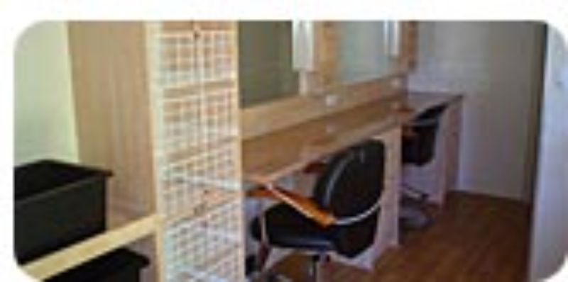 Commercial truck desk and chair