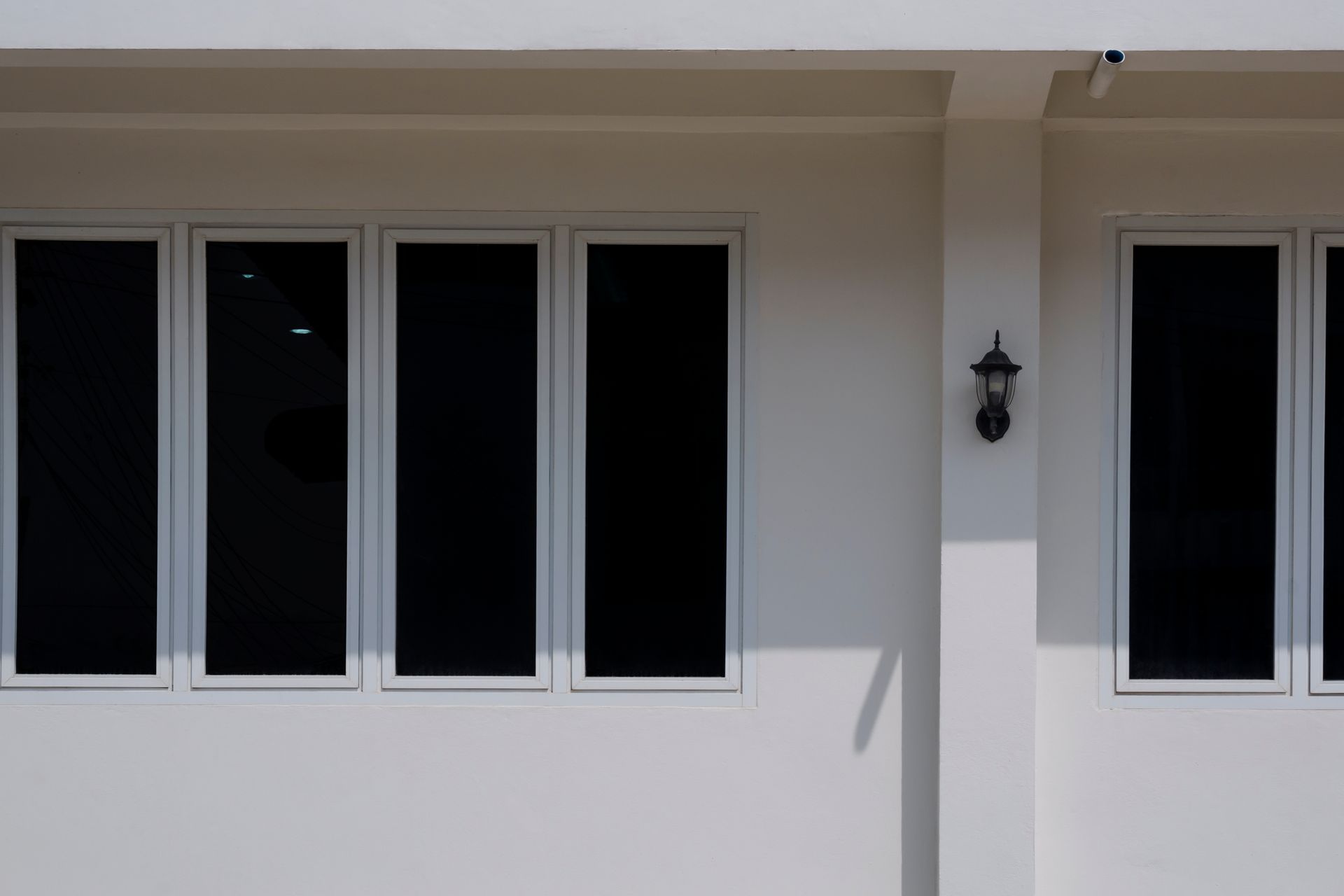 A house with tinted windows.