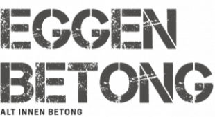 A logo for eggen betong alt innen betong