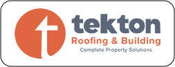 The logo for tekton roofing and building complete property solutions