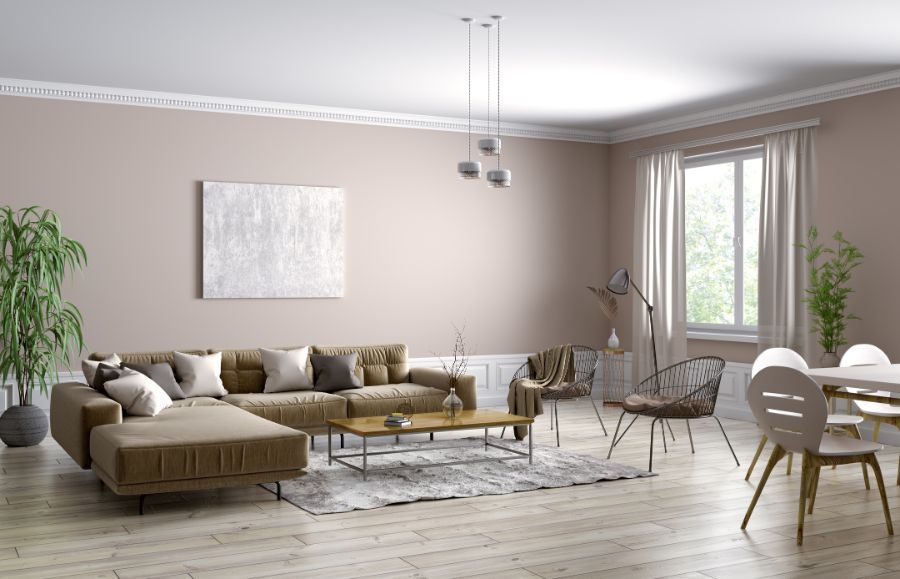Salotto con arredi moderni
