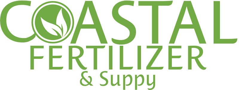 Green logo for Coastal Fertilizer & Supply; text with leaf design.
