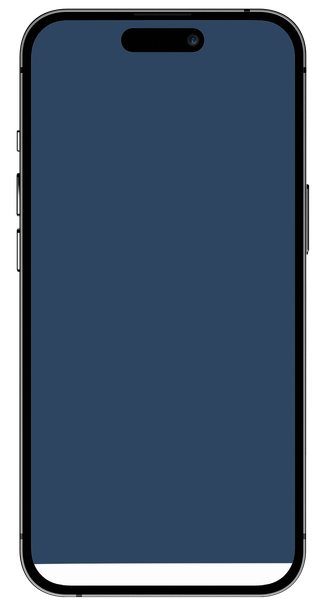 Dark blue smartphone with a black border, showing the screen.
