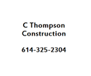 C Thompson Construction contact information: name, business title, and phone number 614-325-2304.