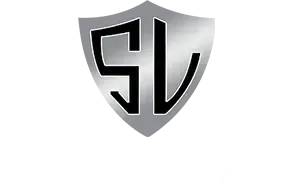 Silver shield logo with