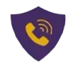 Shield with phone icon, possibly for safe communication.