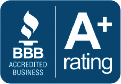 Logo for A+ Better Business Bureau at Seniorcare USA