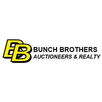 a bunch brothers auctioneers and realty logo on a white background .